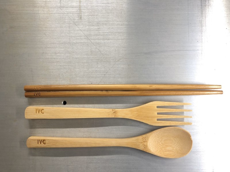 Bamboo spoon and fork set