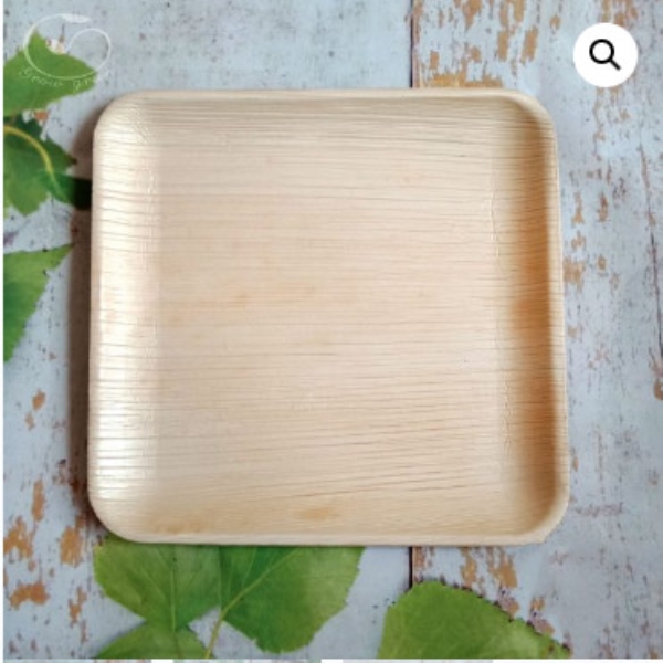 25 cm square areca leaf plate