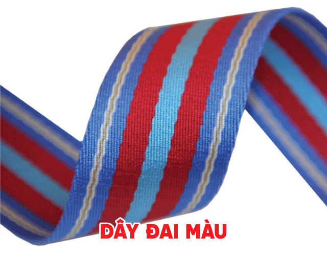 Colour woven webbing