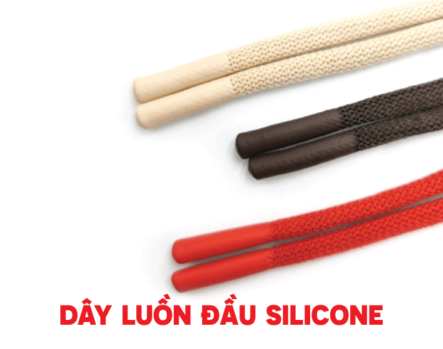 Drawcord with silicone head