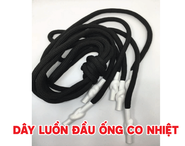 Drawcord with heat shrink head
