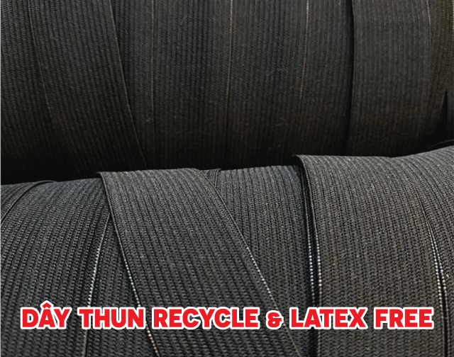 Recycled & Latex free woven elastic band