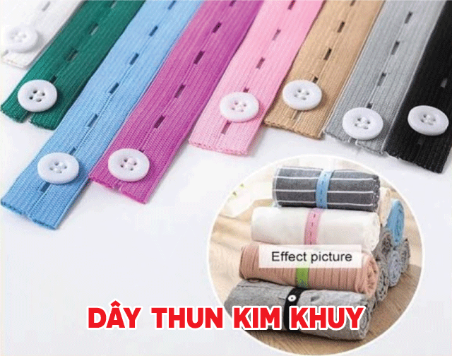 Buttoned woven elastic band