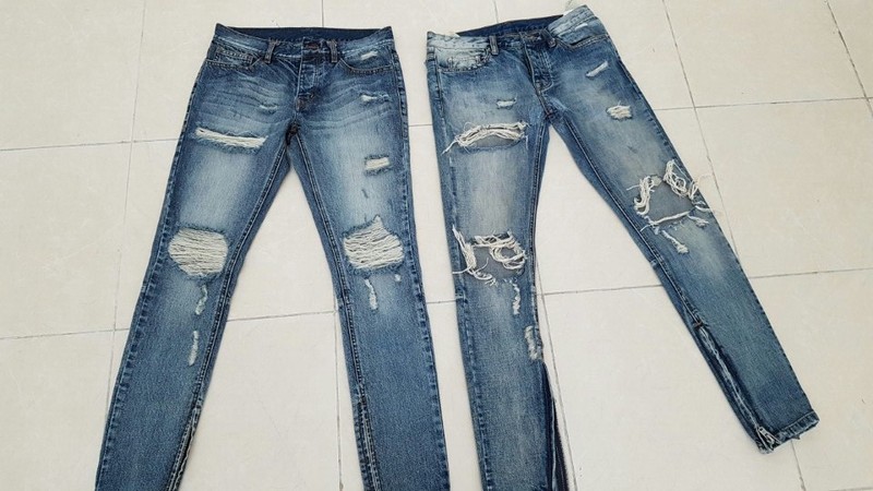 Jeans, khaki pants printing