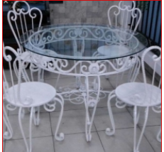 Iron table and chair sets