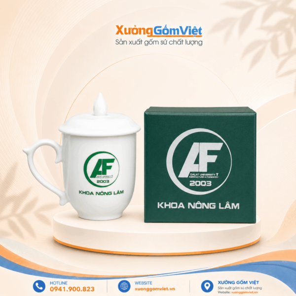 Ceramic mugs with Faculty of Agriculture and Forestry logo