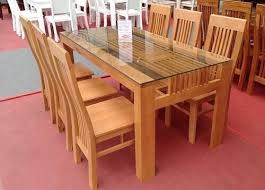 Wooden dining table