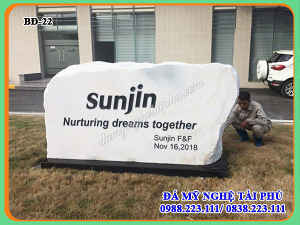 Stone signage for Sunjin Company
