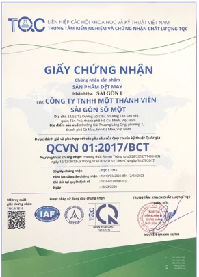 QCVN 01:2017/BCT Certificate
