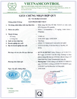 Certificate of Conformity