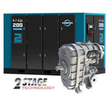 Inverter air compressor with oil screw