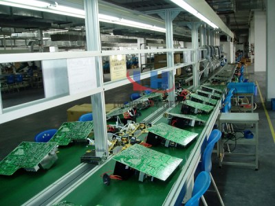 Electronic circuit board assembly line