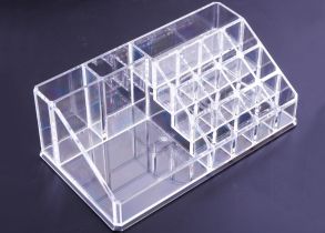 Plastic makeup organizer
