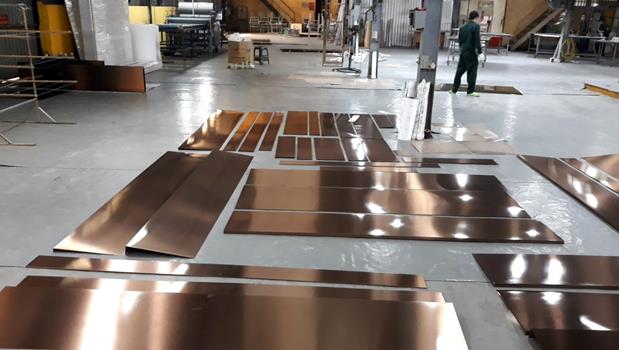 Metal sheet plating processing