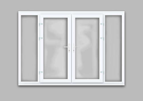 Rotating double door
