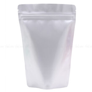 Silver zipper bag