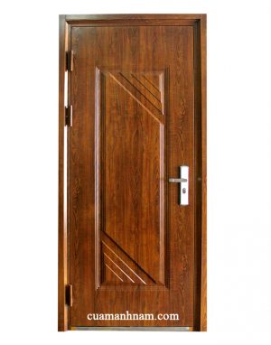 Wood grain steel door