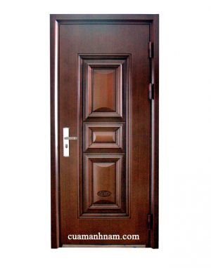 Wood grain steel door