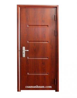 Wood grain steel door