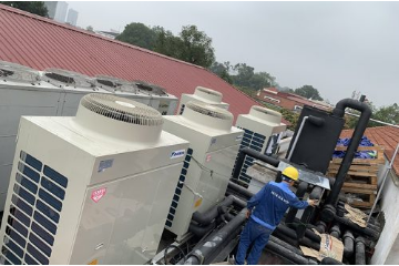 Industrial air conditioning installation project