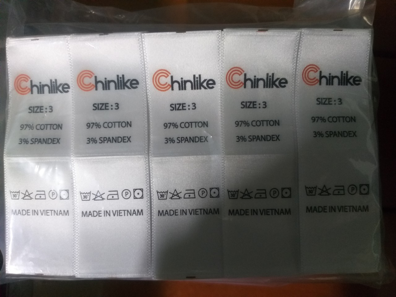 Printed garment label