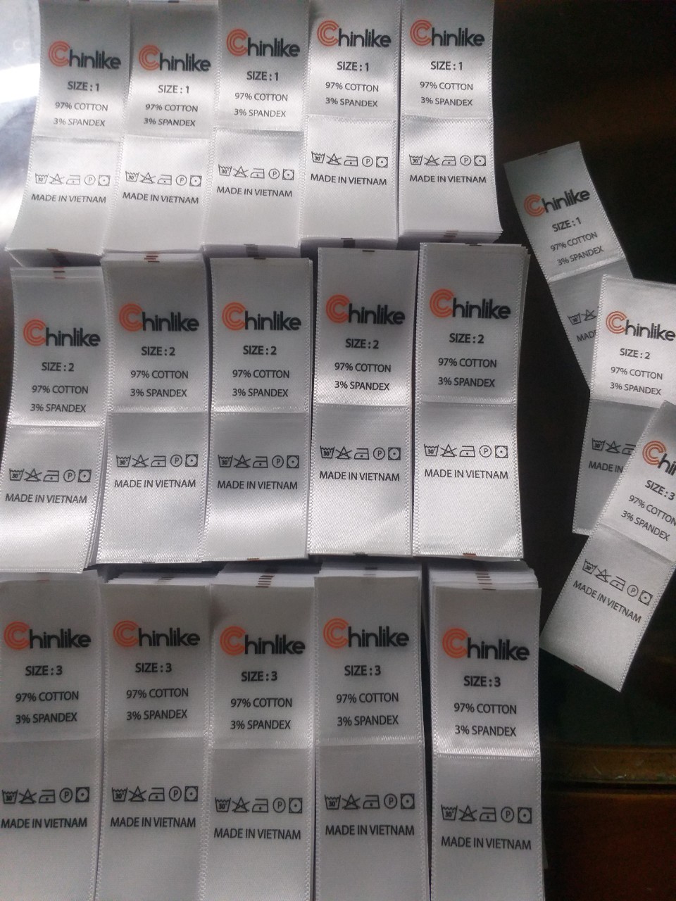 Printed garment label
