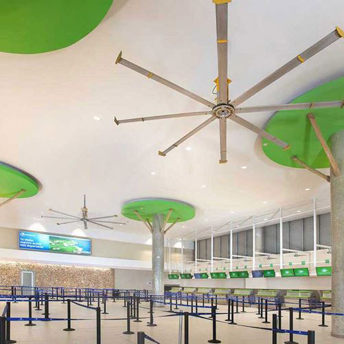 Airport ceiling fan
