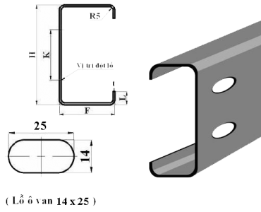 C-shaped steel