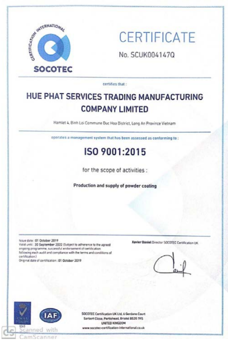 Certificates