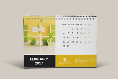 Table calendar printing