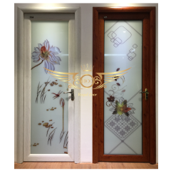 Wood grain aluminum door