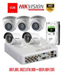 Full set of 5 Hikvision HD cameras