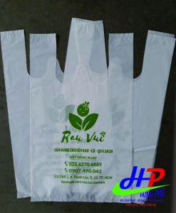 Túi xốp hai quai đựng rau sạch