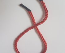 Twisted glossy silk strap
