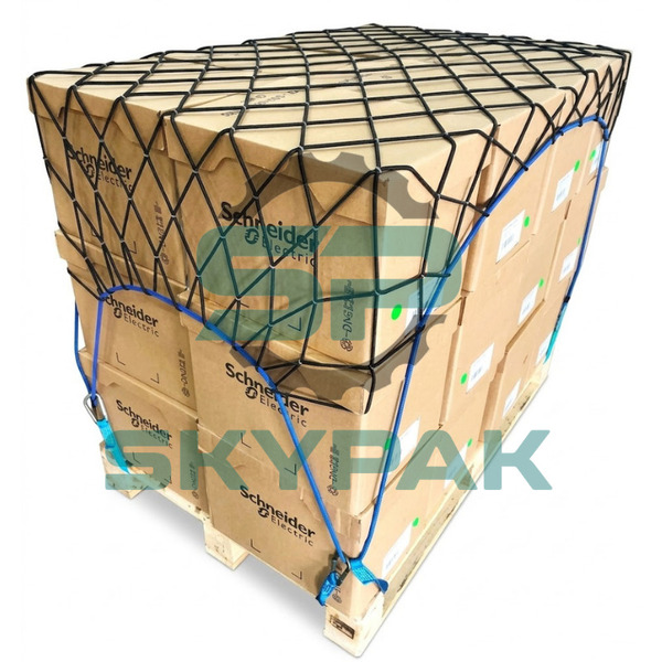 Elastic pallet net wrap