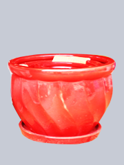 Round ceramic pot