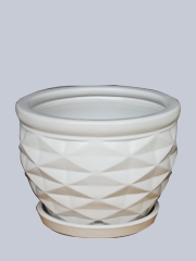Diamond shaped ceramic pots