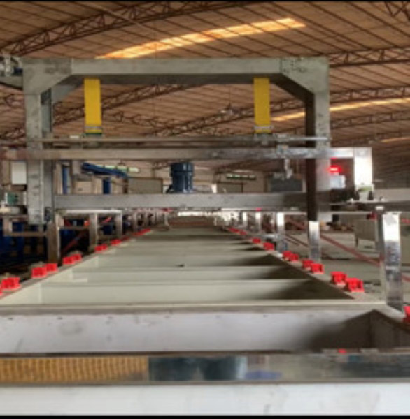Mobile crane electroplating line