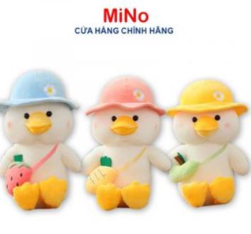 Cute stuffed white duck