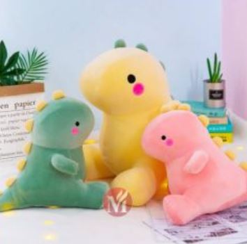 Pink cheeks stuffed dinosaur