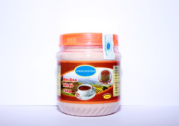 Roasted red brown rice powder