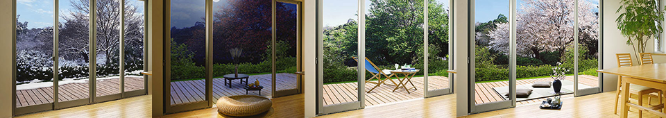 Aluminium glass door