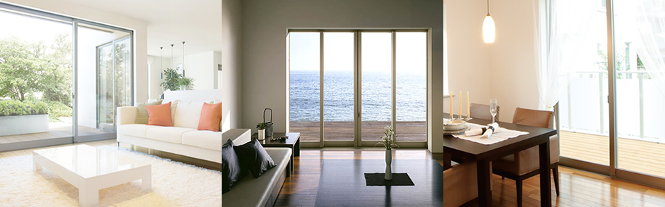 Aluminium glass door