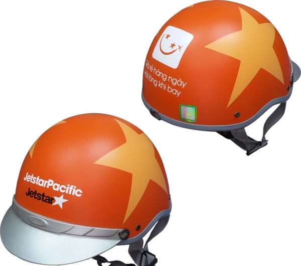 Advertising logo printed helmets