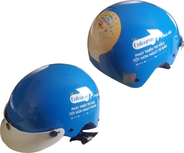 Advertising logo printed helmets of kid