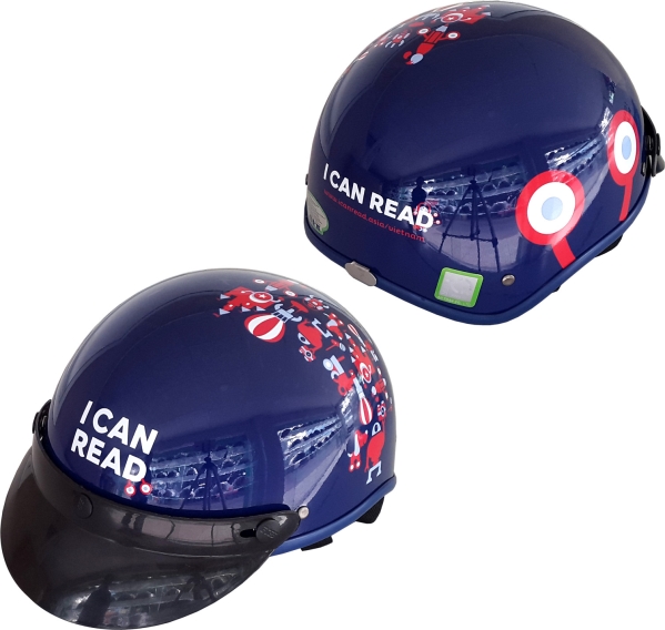 Advertising logo printed helmets of kid