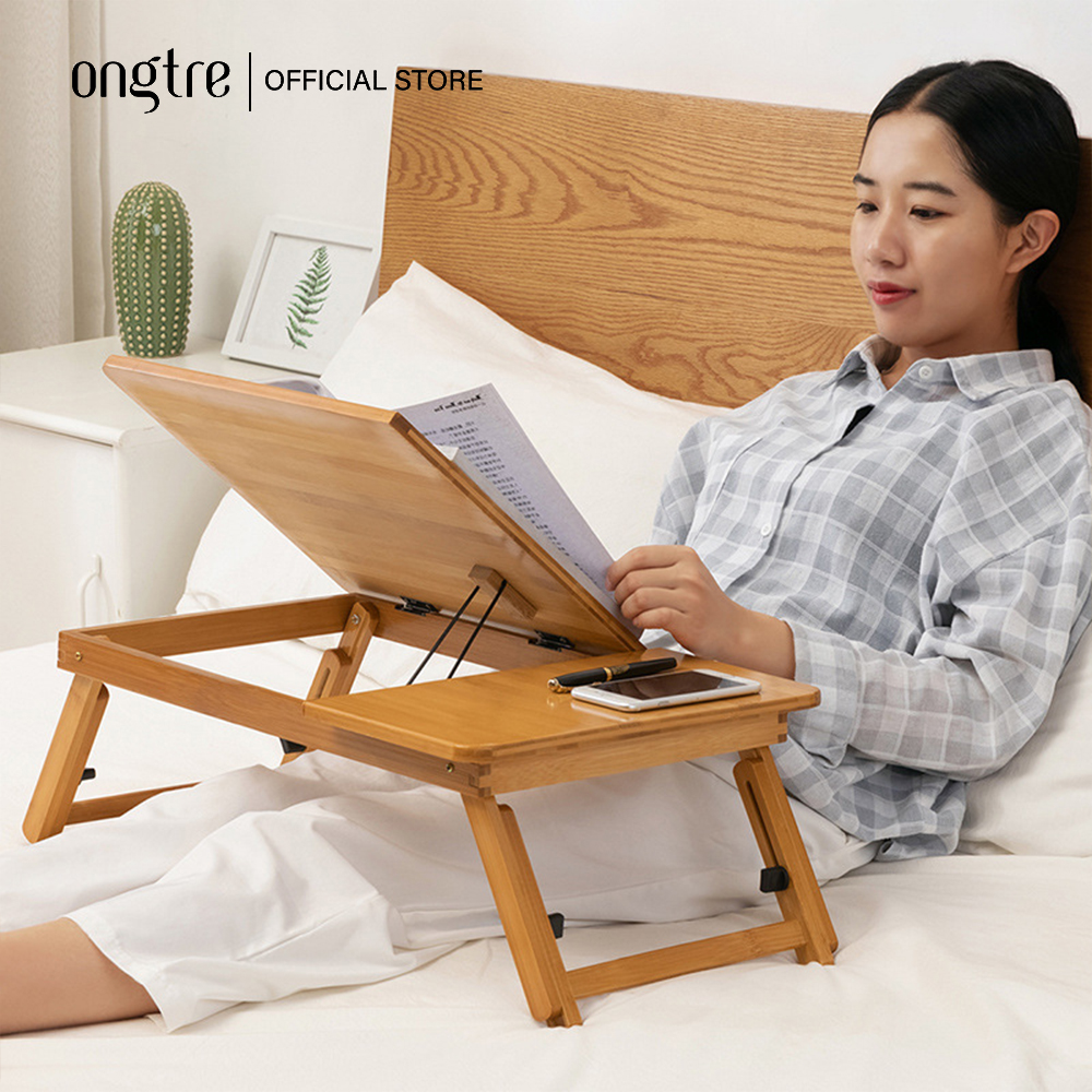 Folding bamboo table