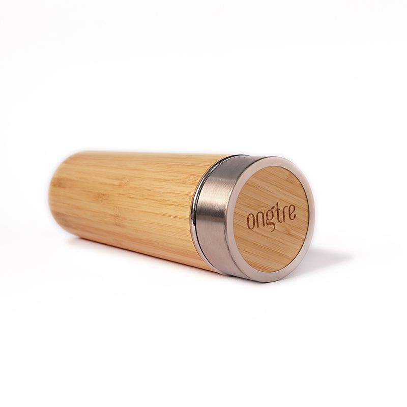 Bamboo thermos bottle