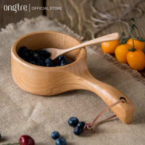 Solid beech wood bowl