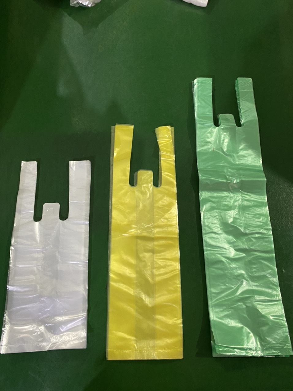Colored plastic bag